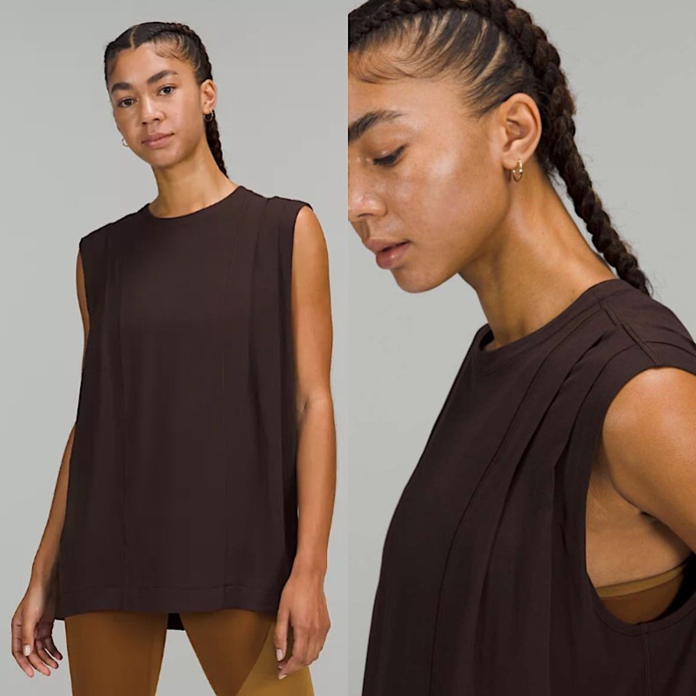 LULULEMON MODAL PLEATED SHOULDER TANK